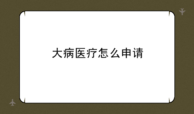 大病医疗怎么申请