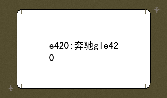 e420:奔驰gle420