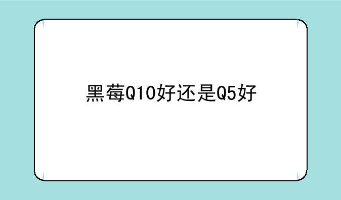 黑莓Q10好还是Q5好