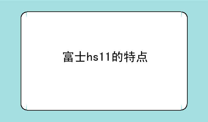 富士hs11的特点